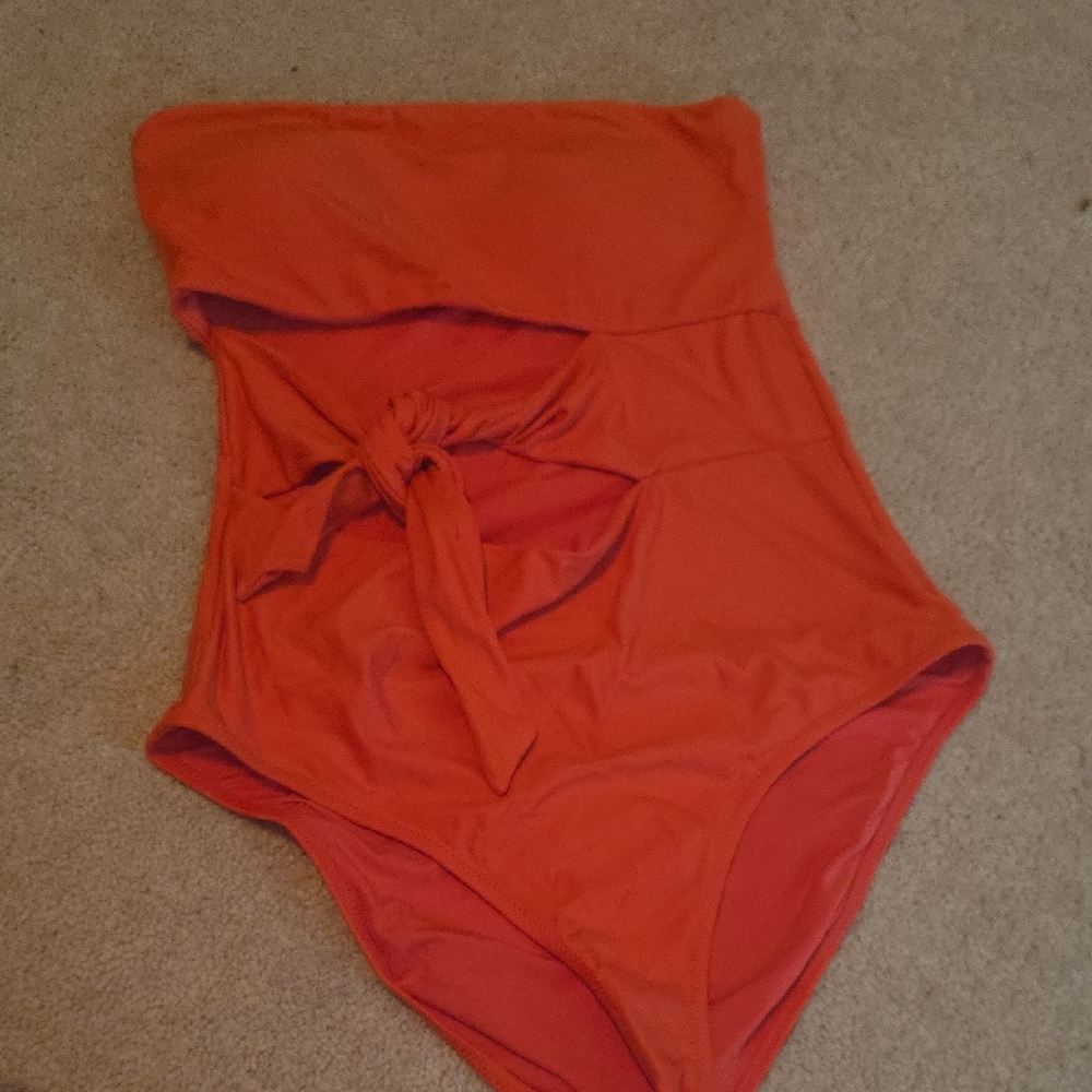 Aerie Vibrant Coral One-Piece Swimsuit